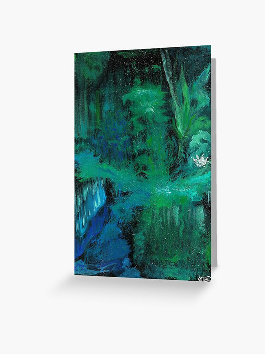 Emerald Nebula Greeting Card